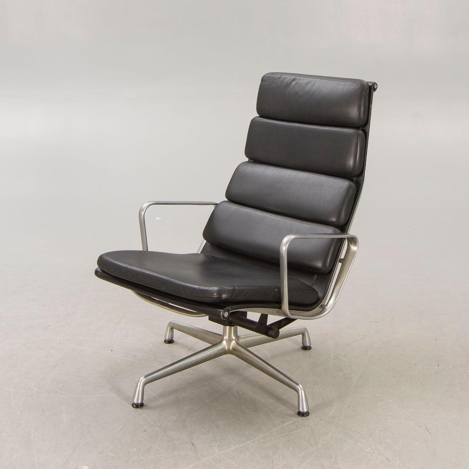 A Charles & Ray Eames Soft Pad EA 222 easy chair Vitra later part of the 20th century.
