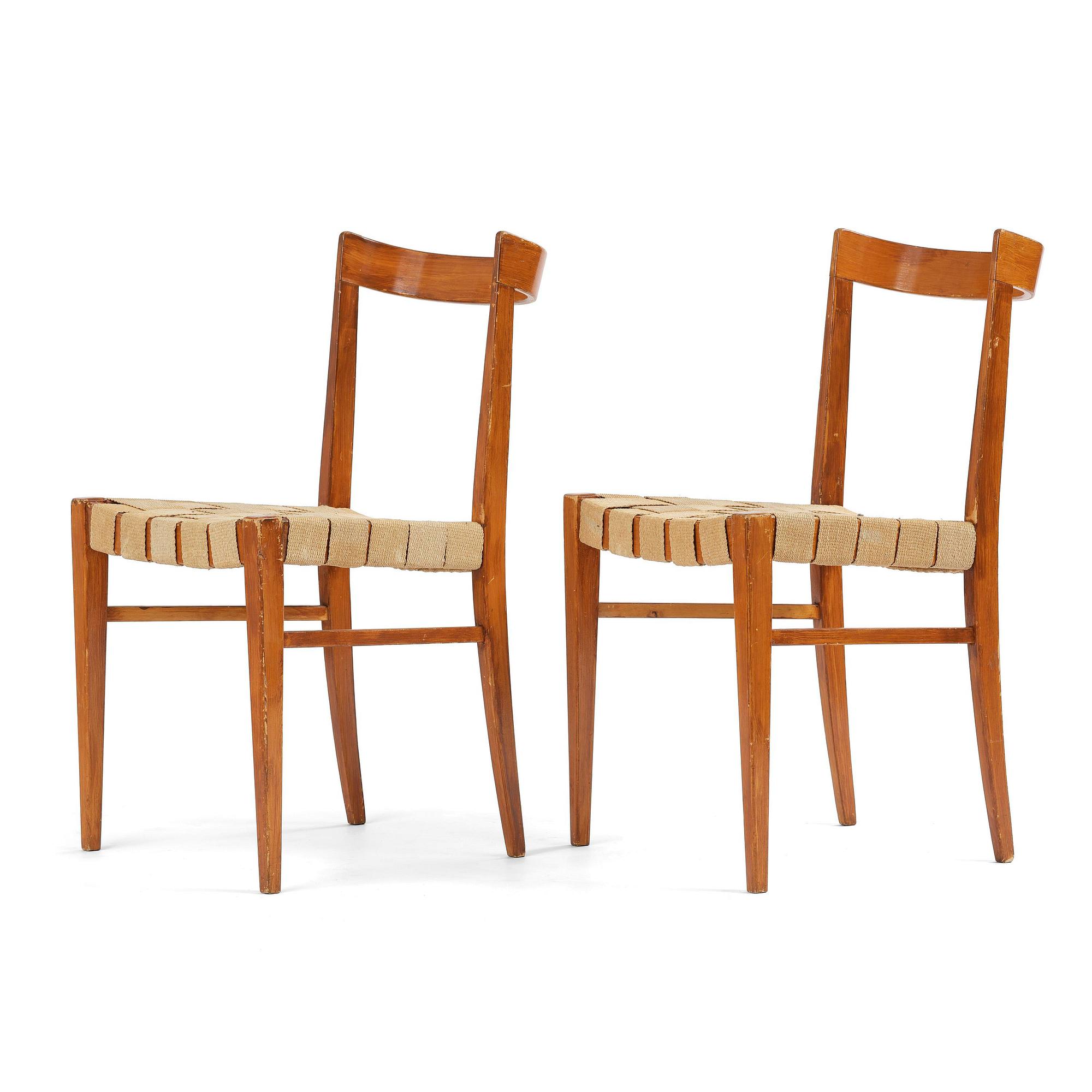 Bruno Mathsson, a pair of "BB" chairs, Firma Karl Mathsson, Värnamo, 1930s.