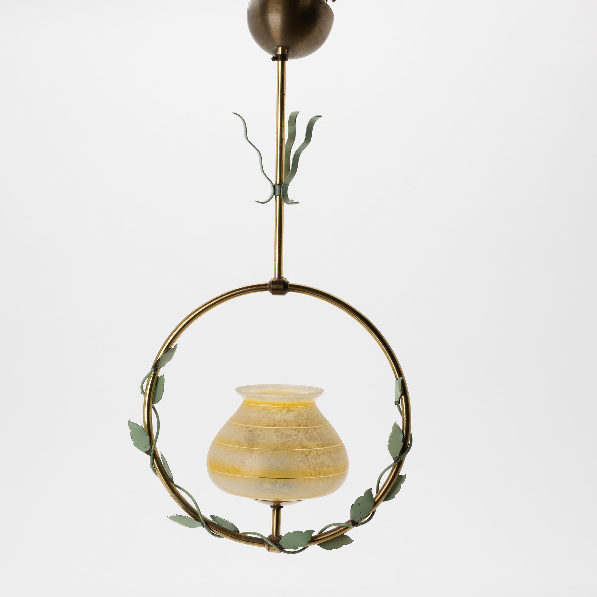 Ceiling lamp, Nybro Armaturfabrik, model 34, mid-20th century.