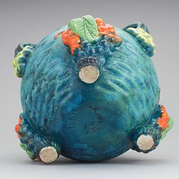 YTTERFODER, flintgods, Elsterwerda handgemalt, 1918-45, signerad undertill.