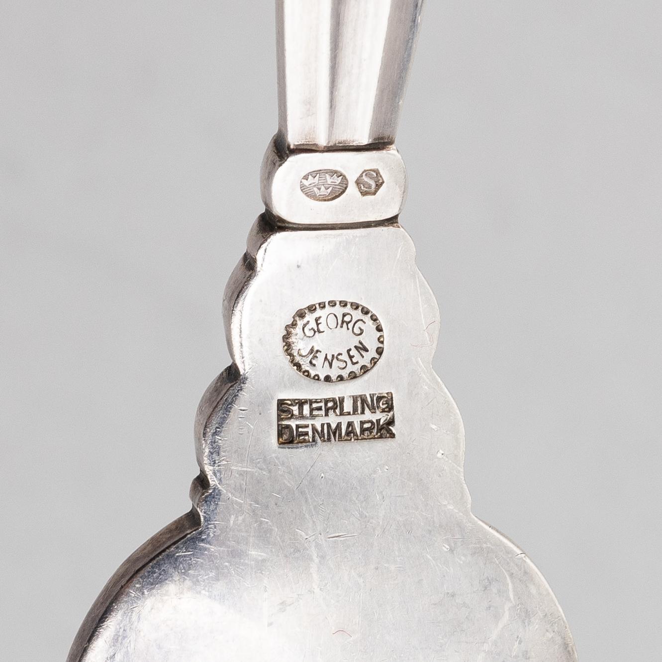 Johan Rohde, bestickuppsättning, 47 delar, sterlingsilver, "Konge", Georg Jensen, Danmark,.