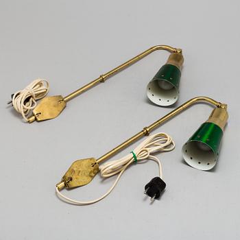 A pair of mid 20th century wall lights.