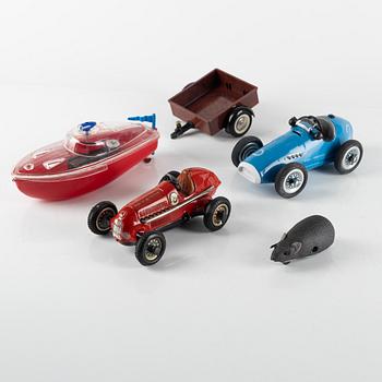Schuco, 5 pieces, including "Studio", "Grand Prix Racer", "Mikifex", Germany, mid-20th century.