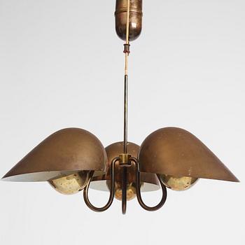 Carl-Axel Acking, a ceiling lamp, model 958, Bröderna Malmströms Metallvarufabrik, Sweden 1940s.