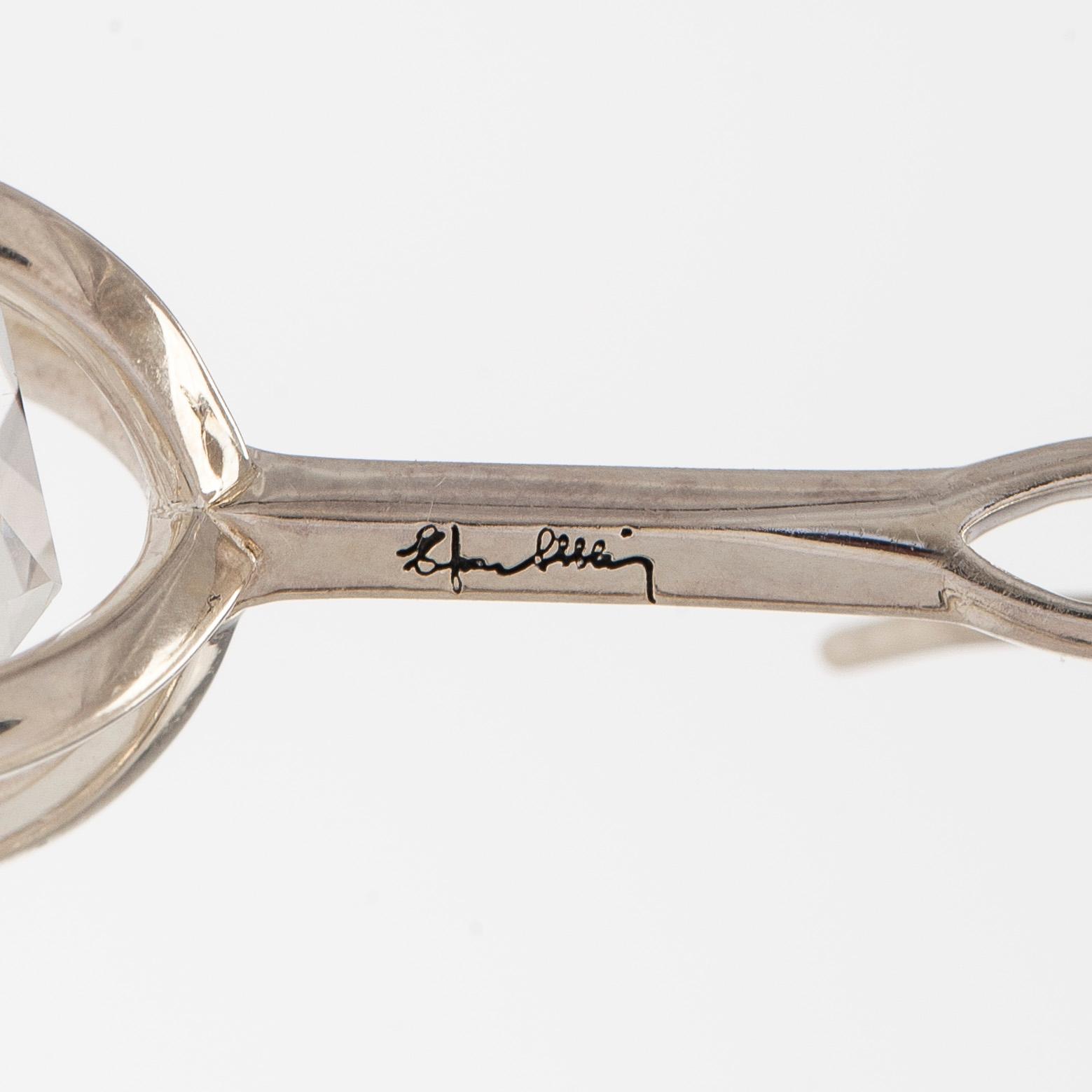 Efva Attling, örhängen, "Captured Harmony", sterling silver och bergkristall.