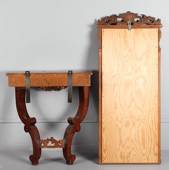 SPEGL MED TRYMÅ, senempire, 1800-talets mitt.