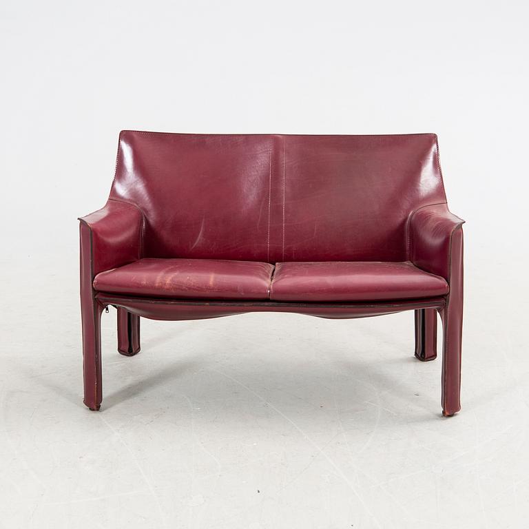 A leather sofa "model 414 CAB" by Mario Bellini for Cassina, Italy 1970's.