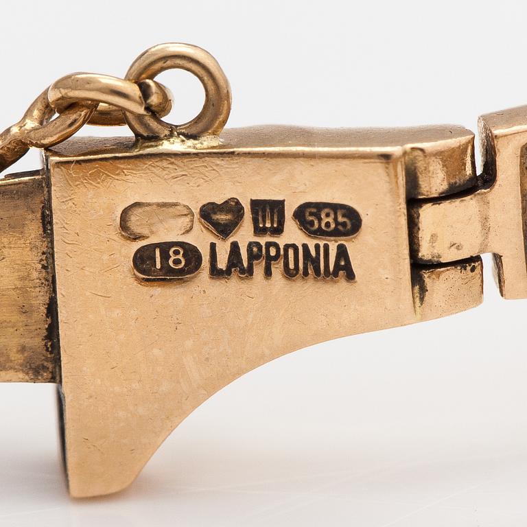 Björn Weckström, A 14K gold bracelet "Golden bridge". Lapponia 1986.