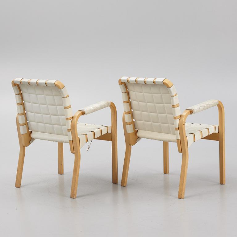 Alvar Aalto, six model 45 armchairs, Artek, Finladn, 1960's/70's.