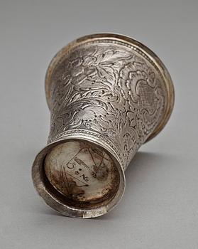 BÄGARE, silver, Erik Ericsson, 1795, Uppsala. Vikt ca 59 g.