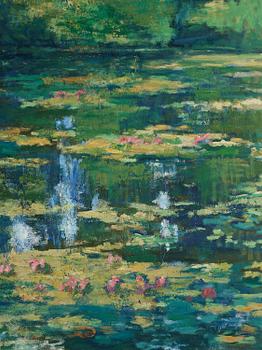 Gerhard Nordström, "Motiv från Claude Monets trädgård i Giverny".