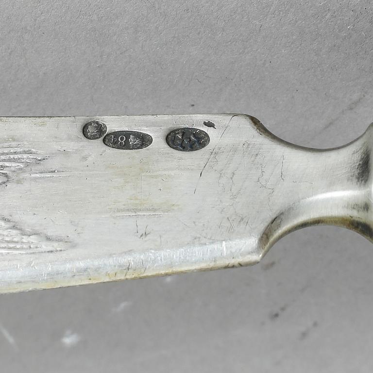 FISKKNIVAR, 11 st, silver, Ryssland 1900-talets början. Märkt G Radke. Total vikt 679 gr.