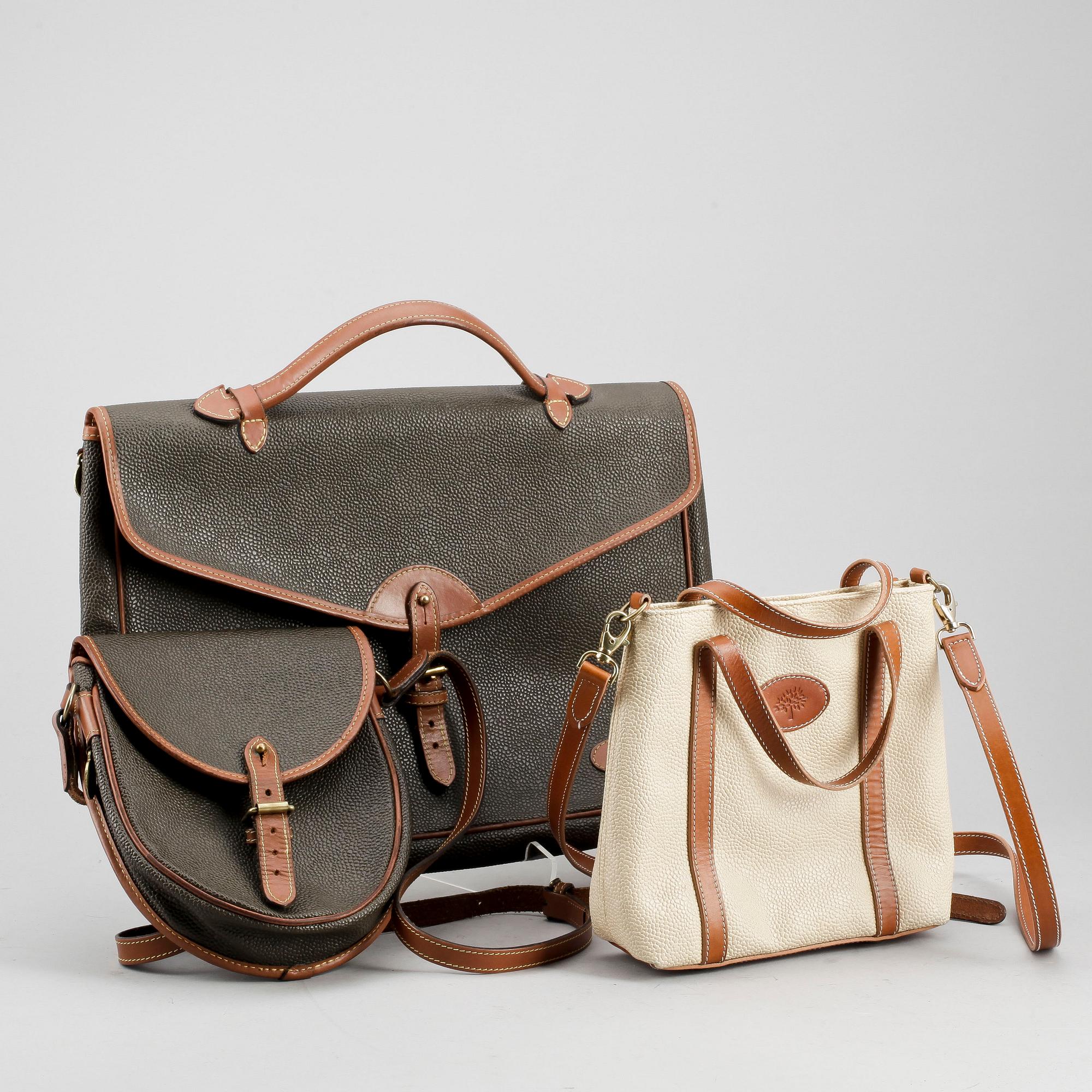 VÄSKOR, 3 st, Mulberry.