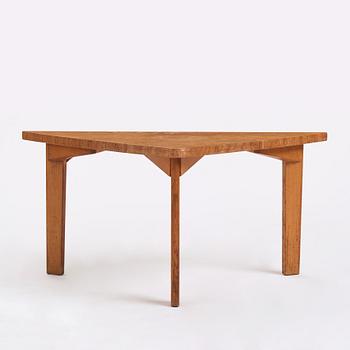 Carl-Axel Acking, a triangular low table, Nordiska Kompaniet, 1940-50s. Provenance Carl-Axel Acking.