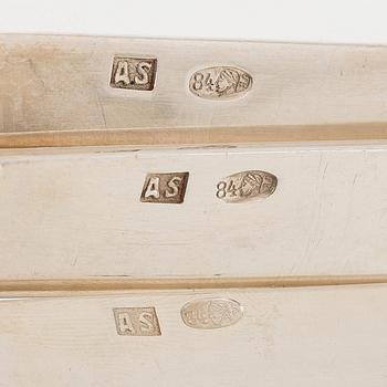 Fruktknivar, 12 st, silver. Adolf Speer, St Petersburg, sekelskiftet 1800/1900.