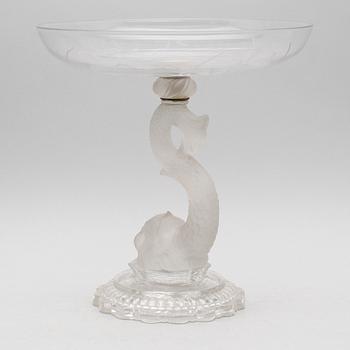 SKÅL PÅ FOT, glas, sannolikt Baccarat, omkring år 1900.