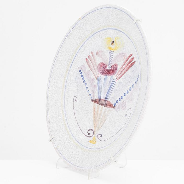 Birger Kaipiainen, tallrik, keramik, signerad BK Arabia Suomi.