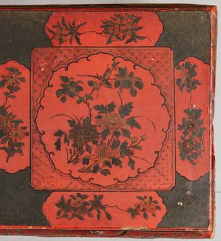 A Chinese lacquered table, Qing dynasty (1664-1912).