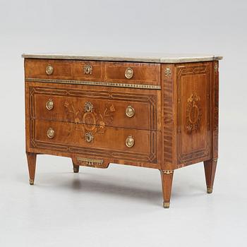 A Gustavian 18th century commode attributed to J. Hultsten.