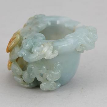 A group of three nephrite objects, Qing dynasty.