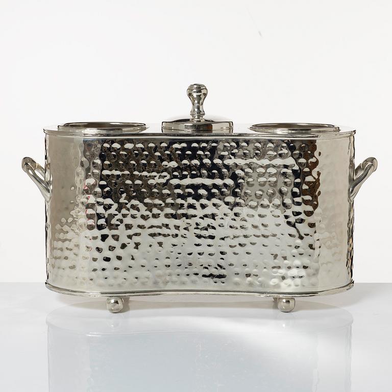 Wine cooler, silver plate, period.