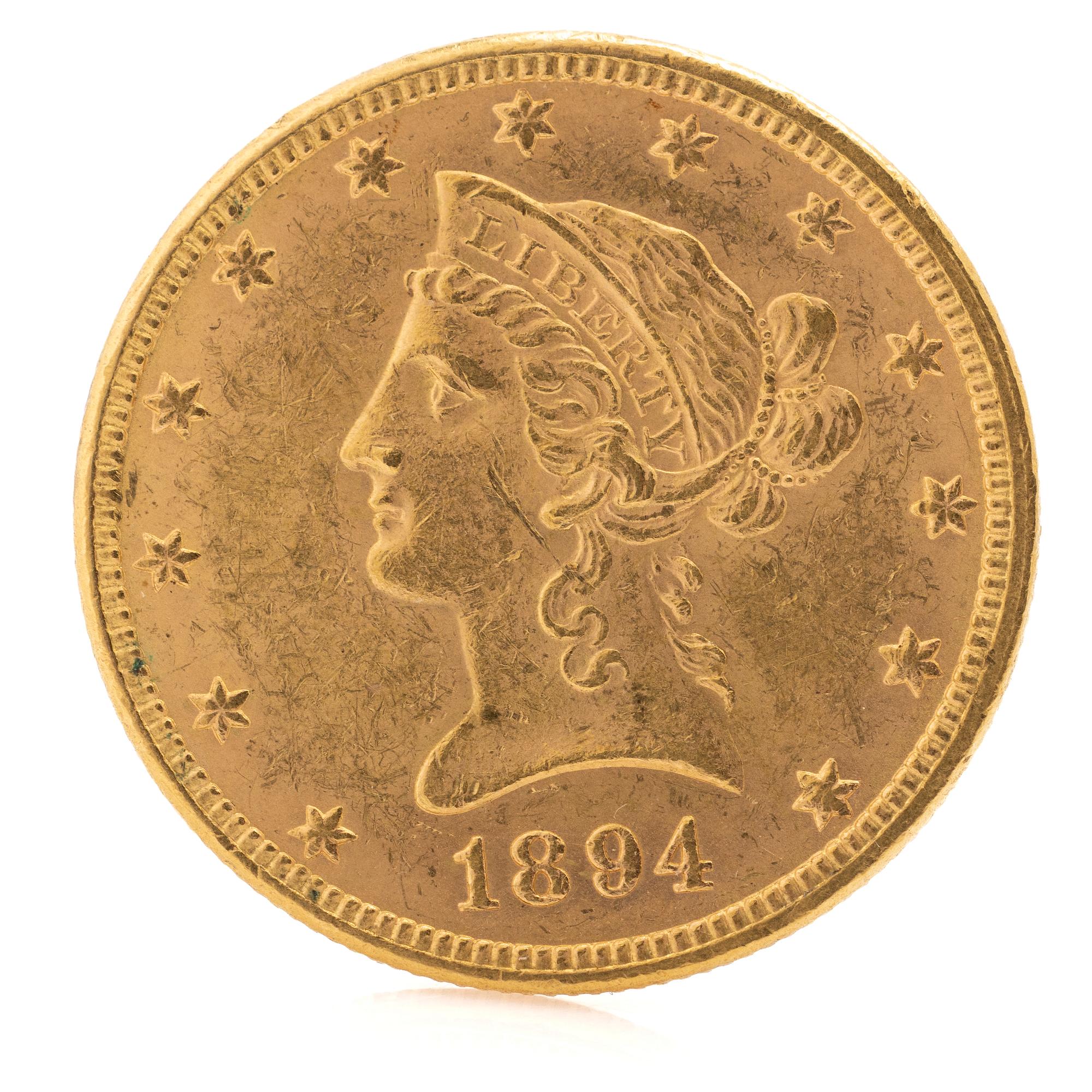 Gold coin USA, 10 dollars 1894.