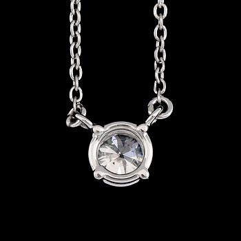 COLLIER, 18K vitguld, briljantslipad diamant ca 0.51 ct.