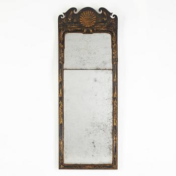 A Geroge II style mirror with 18th Century glass and later frame.