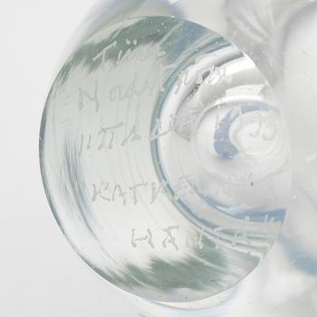 Tiina Nordström, an art glass signed Tiina Nordström, Iittala 1993.