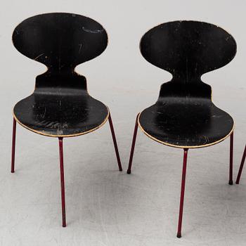 ARNE JACOBSEN, stolar, 4 st, "Myran".