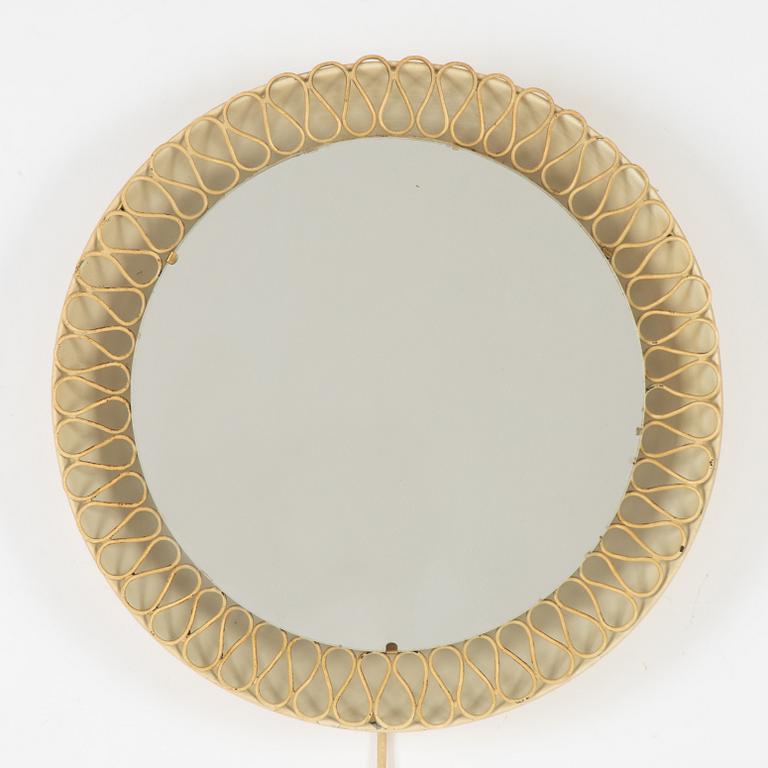 A Swedish modern mirror with lightning, mid-20th Century.