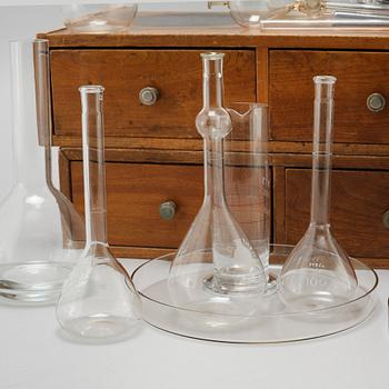 22 parts of laboratory equipment from the 20th century.