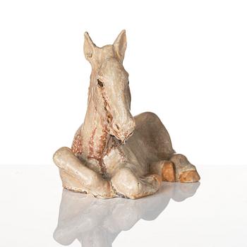 Michael Schilkin, a stoneware sculpture of a foal, Arabia, Finland, 1946.