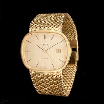 ARMBANDSUR, herr, Omega De Ville Automatic, 18K guld. 1971.