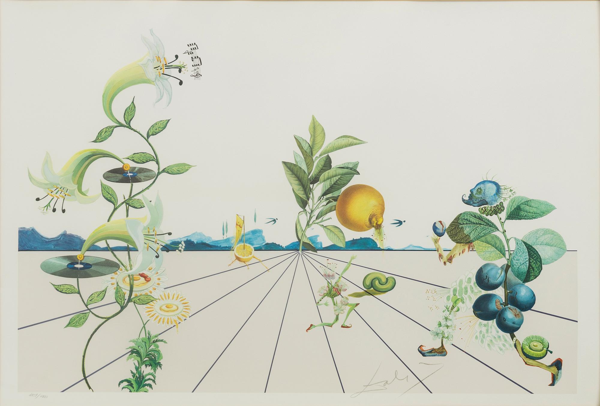 SALVADOR DALÍ, lithograph in colours, signed and numbered.