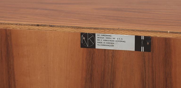 FLORENCE KNOLL, sideboard, Knoll International, licenstillverkad av NK:s verkstäder i Nyköping, 1965.