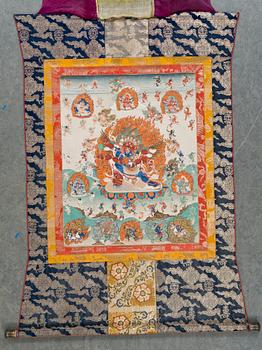 878. Thangka. Tibet, 1900-tal. "Begtse".