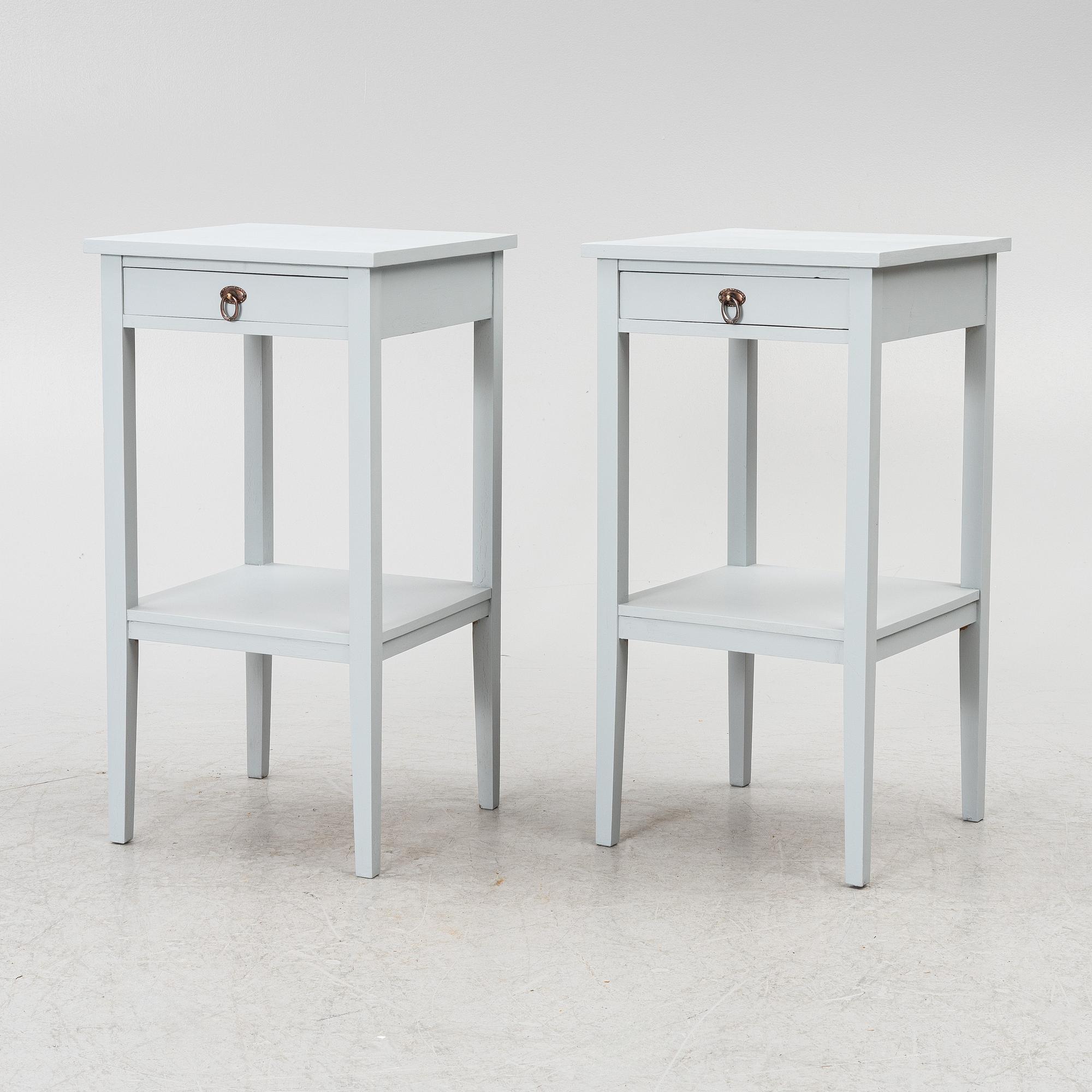 A pair of nightstands, 20th century.