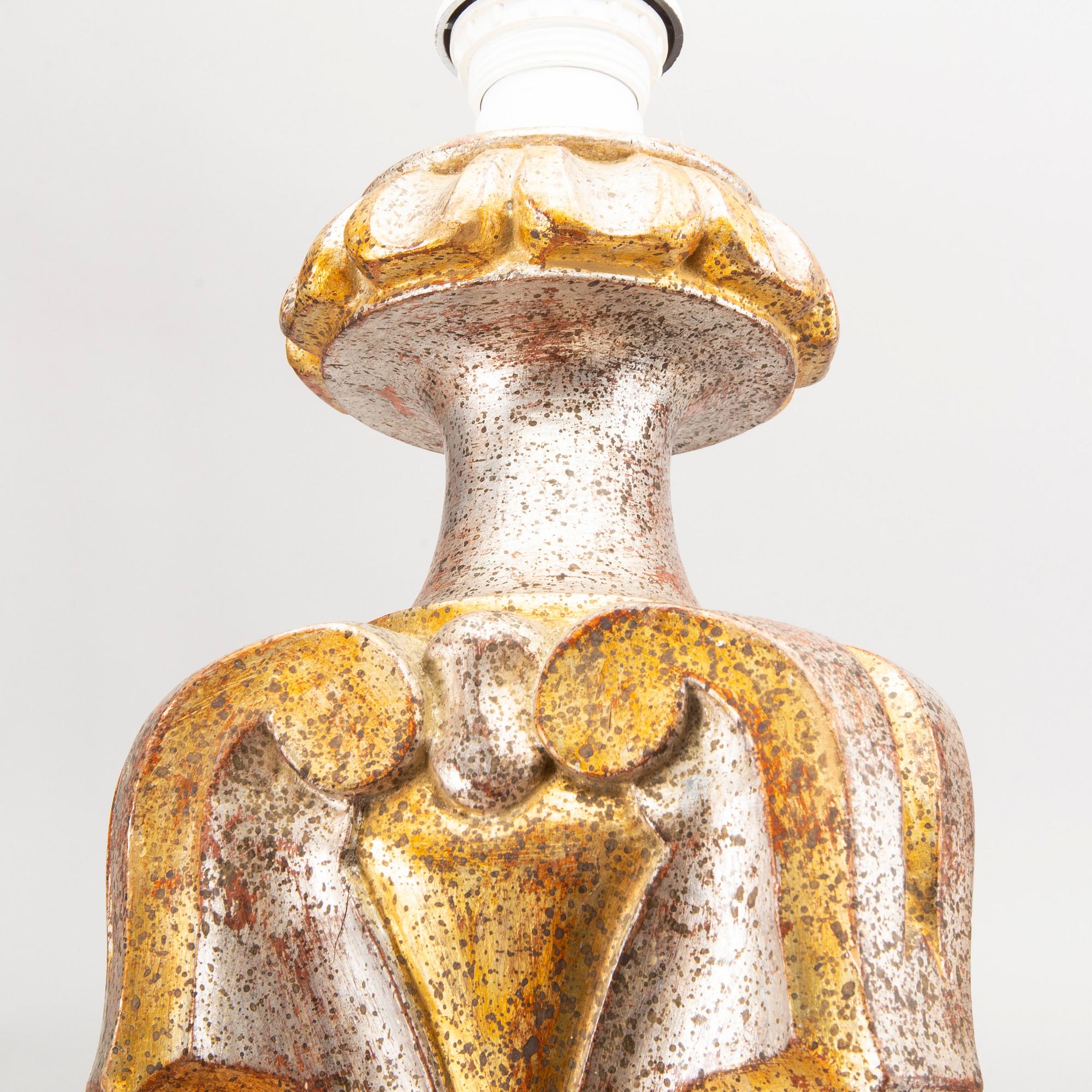 Bordslampor, ett par, barockstil, Paoletti, Florens Italien, 1900-talets andra hälft.