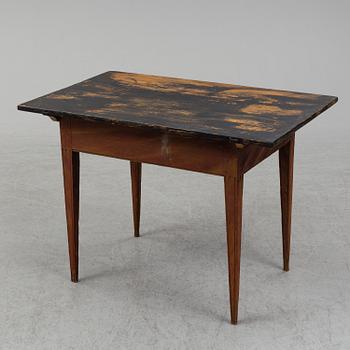 A painted Gustavian table, first half of the 19th Century.