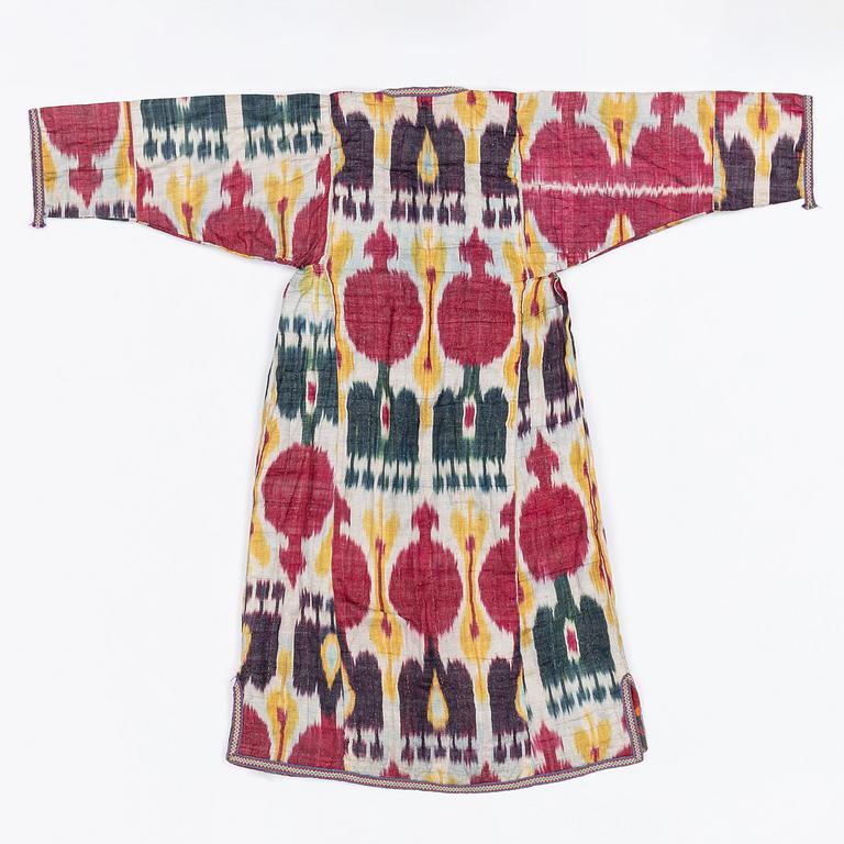 A silk and cotton Chapan, Central Asia, 1880s.