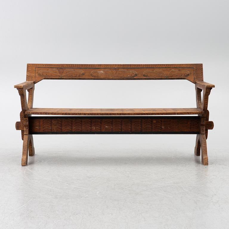 A Swedish provincial bench, around 1900.