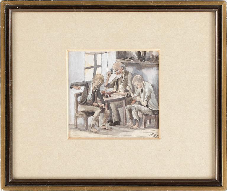 IVAR AROSENIUS, akvarell, monogramsign o dat -95.