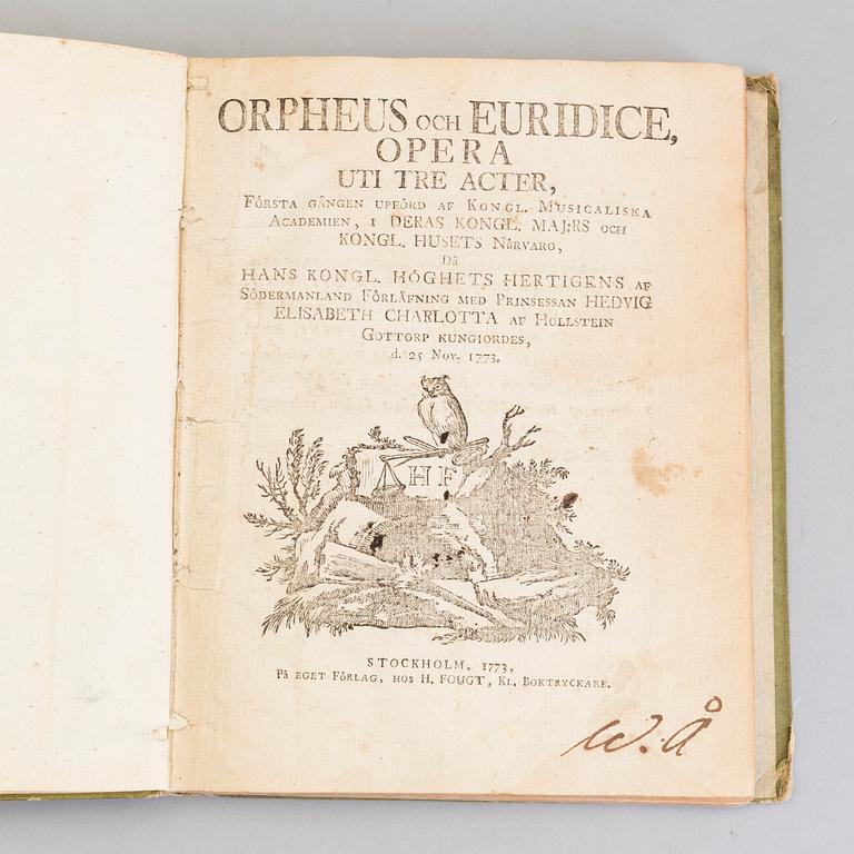 BOOKS, four volumes, 18th and 19th century.