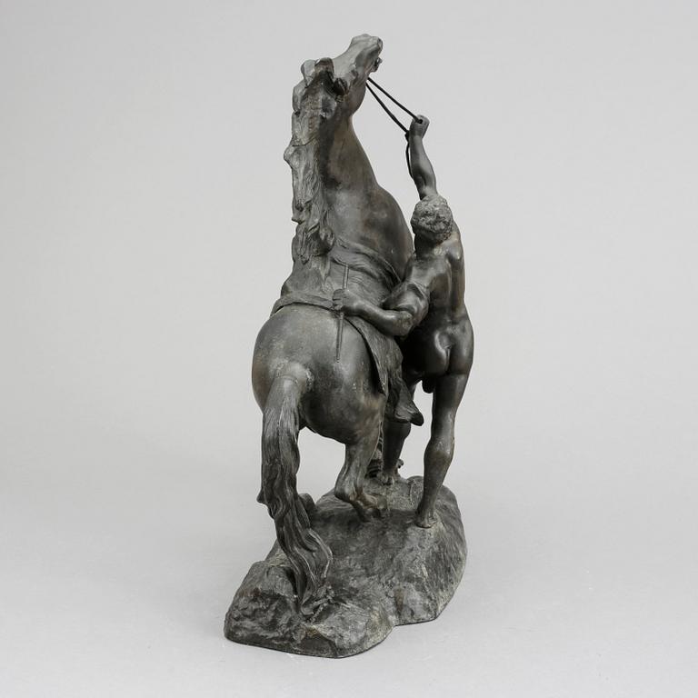 GUILLAUME COUSTOU, efter. Skulptur, patinerad metall.