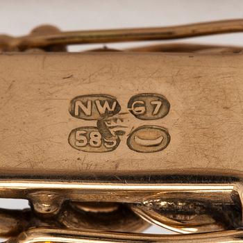 A 14K gold bracelet, Westerback Helsinki 1960.