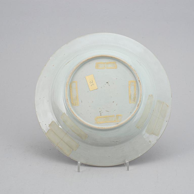 Four blue and white plates, Qing dynasty, Qianlong (1736-95).