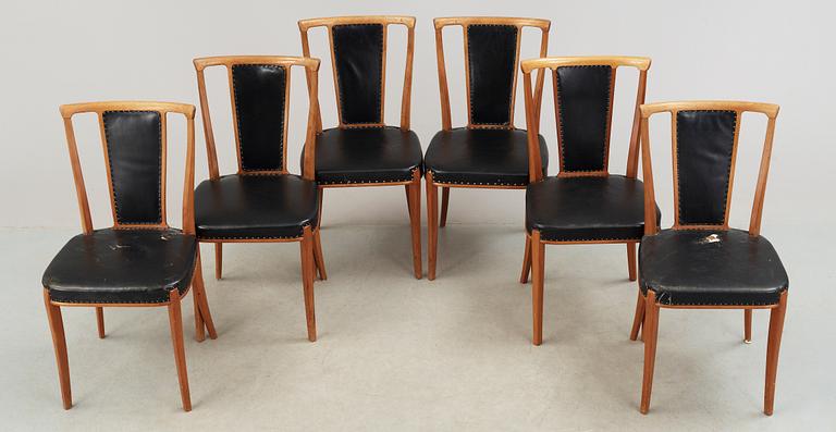 STOLAR, 6 st, Carl Axel Acking utförda av snickarmästare Torsten Schollin, 1900-talets mitt.