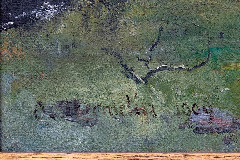 Olof Hermelin, oil on canvas signed and dated 1909.