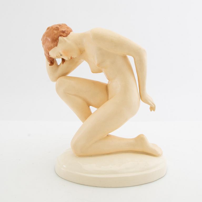 Elly Strobach figurine Royal Dux 1940s porcelain.